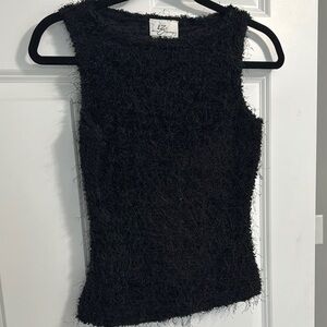Sleeveless Fuzzy Top 2 Set